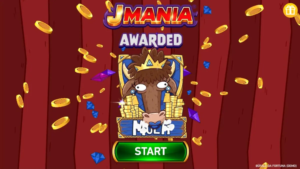 Tampilan visual slot Buffalo da Fortuna dengan latar belakang padang rumput Amerika