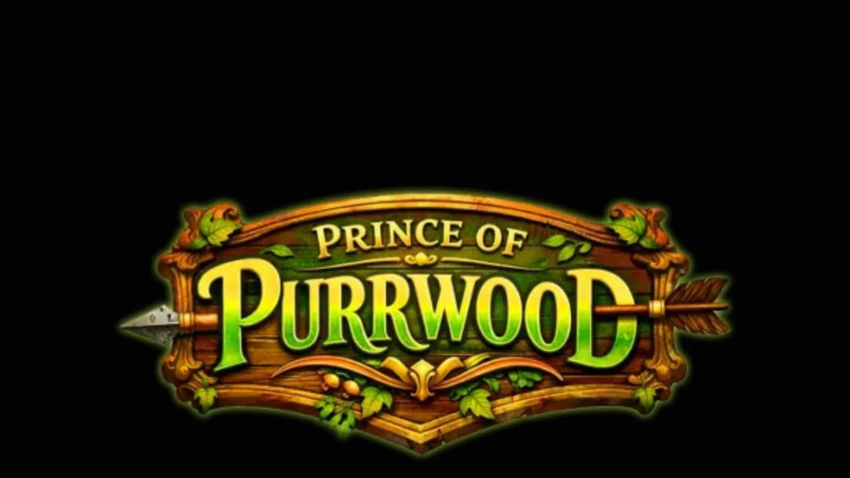 Tampilan visual slot Prince of Purrwood dengan karakter kucing bertema abad pertengahan